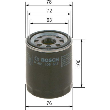 BOSCH 0 451 103 367 Ölfilter