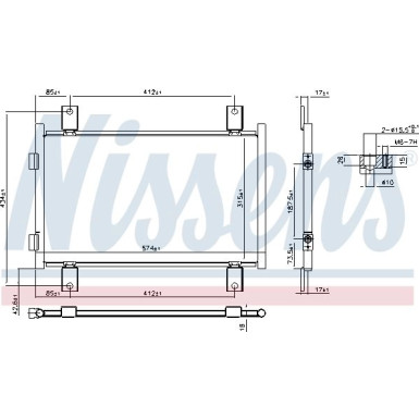 Nissens | Kondensator, Klimaanlage | 94712