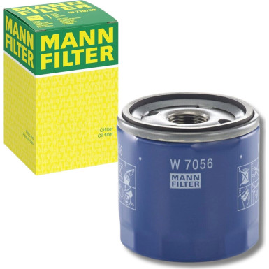 MANN-FILTER W 7056 Ölfilter M 22 X 1.5, mit einem Rücklaufsperrventil, Anschraubfilter