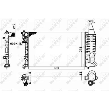 NRF | Kühler, Motorkühlung | 54677