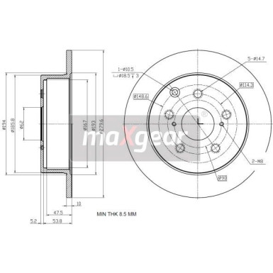 Maxgear | Bremsscheibe | 19-2353