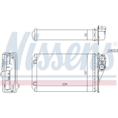 Nissens | Wärmetauscher, Innenraumheizung | 72946