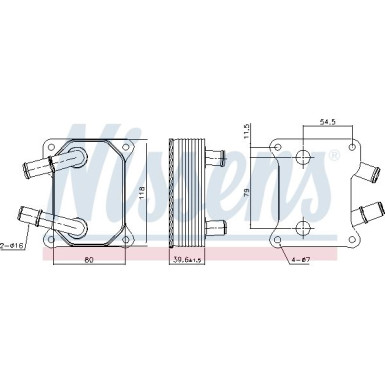 Nissens | Ölkühler, Motoröl | 90897