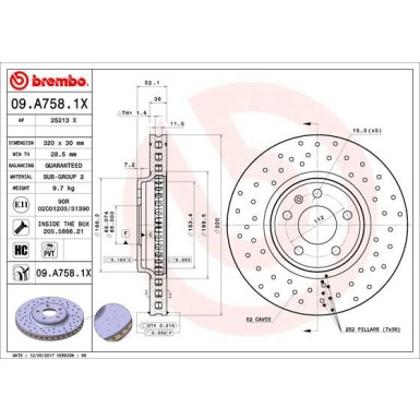 Brembo | Bremsscheibe | 09.A758.1X