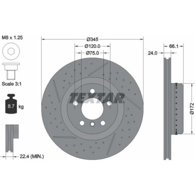 Textar | Bremsscheibe | 92265225