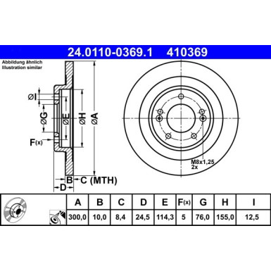 ATE | Bremsscheibe | 24.0110-0369.1