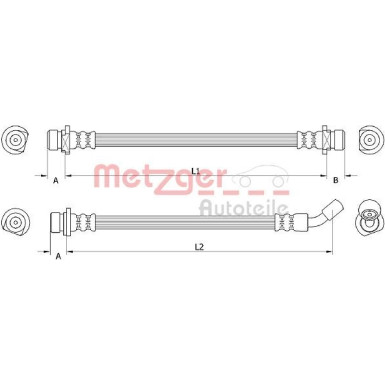 Metzger | Bremsschlauch | 4111074