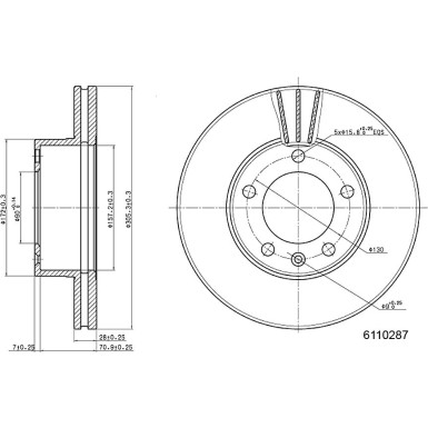 Metzger | Bremsscheibe | 6110287