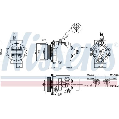 Nissens | Kompressor, Klimaanlage | 89591