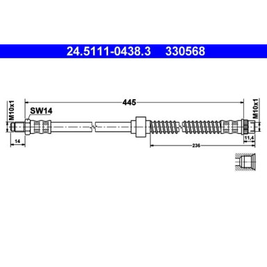 ATE | Bremsschlauch | 24.5111-0438.3