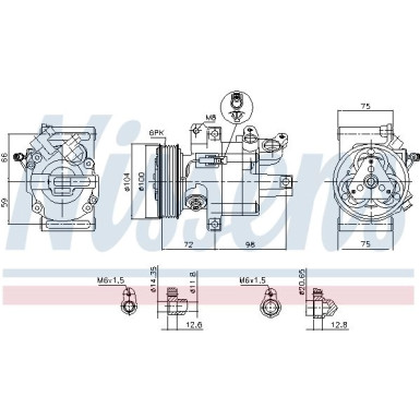 Nissens | Kompressor, Klimaanlage | 89399