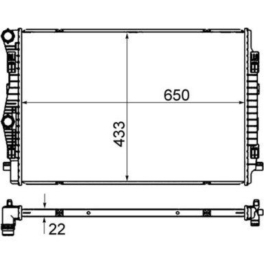 Mahle | Kühler, Motorkühlung | CR 2055 000S