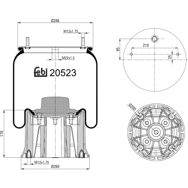 FEBI BILSTEIN 20523 Federbalg, Luftfederung