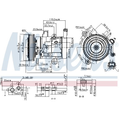 Nissens | Kompressor, Klimaanlage | 890159