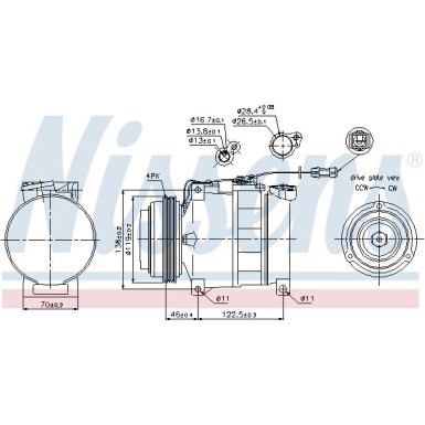 Nissens | Kompressor, Klimaanlage | 89045