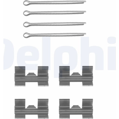 Delphi | Zubehörsatz, Scheibenbremsbelag | LX0032