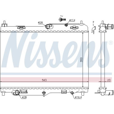 Nissens | Kühler, Motorkühlung | 69234