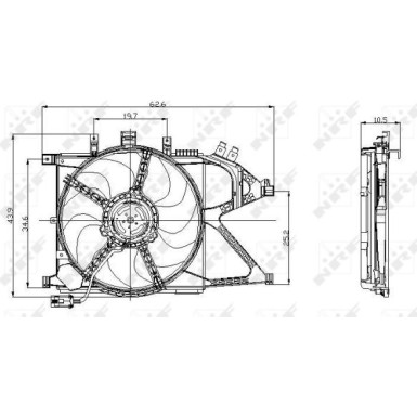 NRF | Lüfter, Motorkühlung | 47012