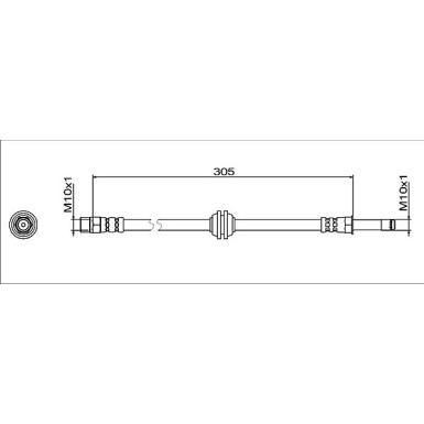 Metzger | Bremsschlauch | 4112065