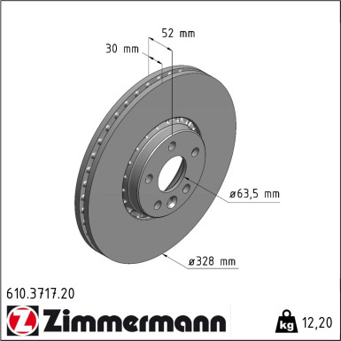 Zimmermann | Bremsscheibe | 610.3717.20