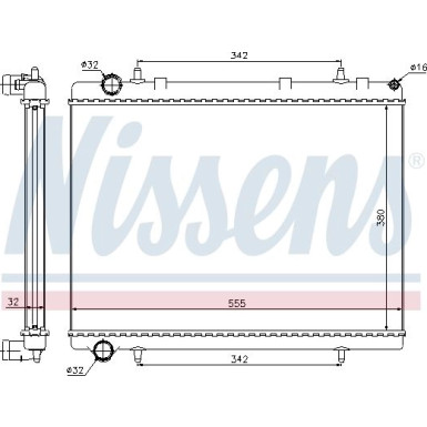 Nissens | Kühler, Motorkühlung | 63601