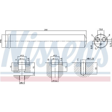 Nissens | Trockner, Klimaanlage | 95522