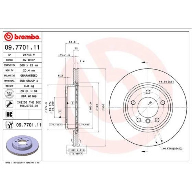 Brembo | Bremsscheibe | 09.7701.11