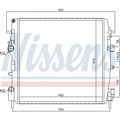 Nissens | Kühler, Motorkühlung | 63762