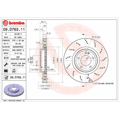 Brembo | Bremsscheibe | 09.D763.11