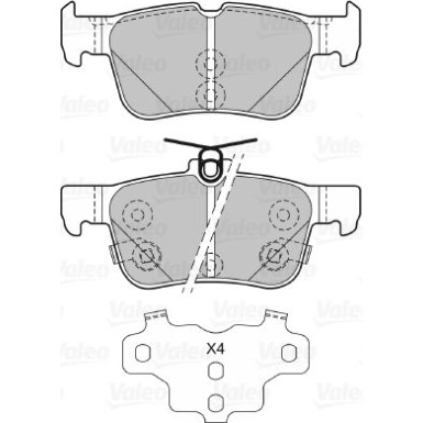 Valeo | Bremsbelagsatz, Scheibenbremse | 601479