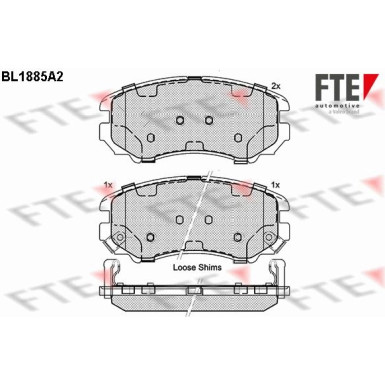 FTE | Bremsbelagsatz, Scheibenbremse | 9010470