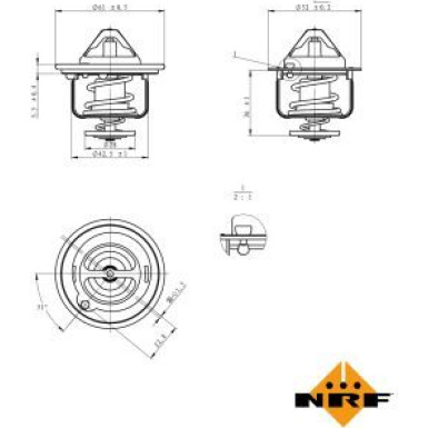 NRF | Thermostat, Kühlmittel | 725178