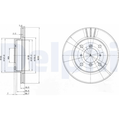 Delphi | Bremsscheibe | BG2583