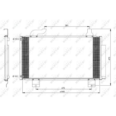 NRF | Kondensator, Klimaanlage | 350097