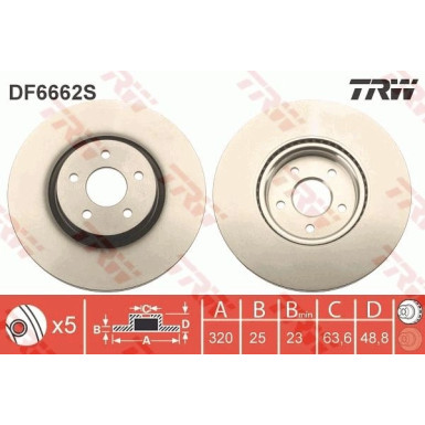 TRW | Bremsscheibe | DF6662S