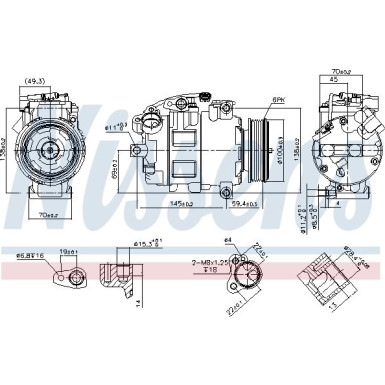 Nissens | Kompressor, Klimaanlage | 890068