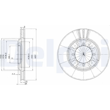 Delphi | Bremsscheibe | BG2628