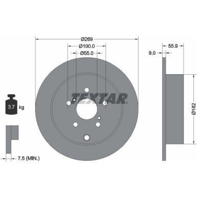 Textar | Bremsscheibe | 92170403