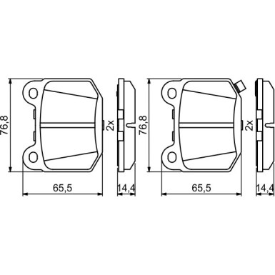 BOSCH | Bremsbelagsatz, Scheibenbremse | 0 986 494 865