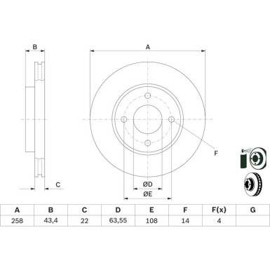 BOSCH | Bremsscheibe | 0 986 478 892