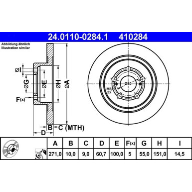 ATE | Bremsscheibe | 24.0110-0284.1