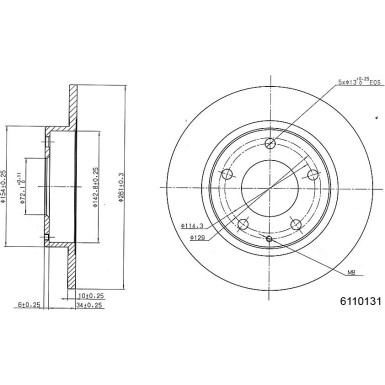 Metzger | Bremsscheibe | 6110131