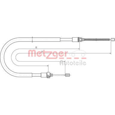 Metzger | Seilzug, Feststellbremse | 10.6033