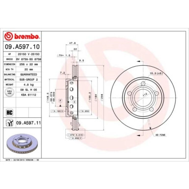 Brembo | Bremsscheibe | 09.A597.11