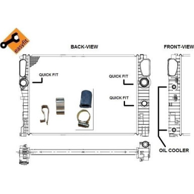 NRF | Kühler, Motorkühlung | 53422