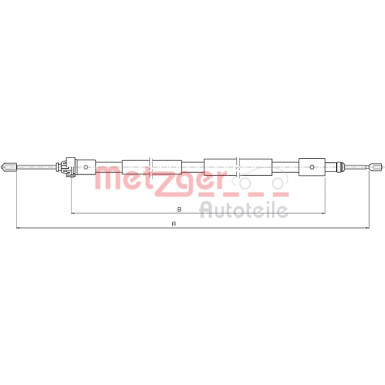 Metzger | Seilzug, Feststellbremse | 10.4655