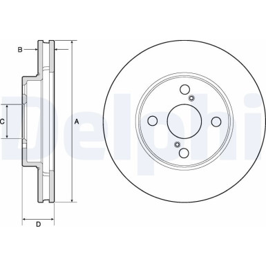 Delphi | Bremsscheibe | BG3734