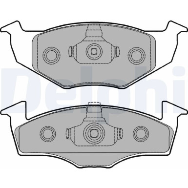 Delphi | Bremsbelagsatz, Scheibenbremse | LP1249