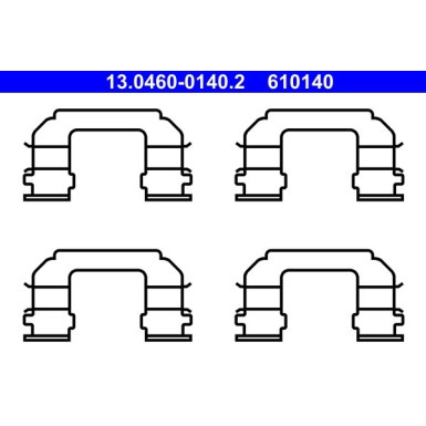 ATE | Zubehörsatz, Scheibenbremsbelag | 13.0460-0140.2