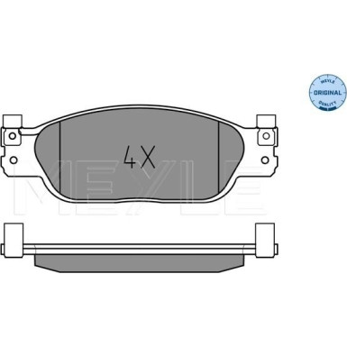 Meyle | Bremsbelagsatz, Scheibenbremse | 025 239 0818